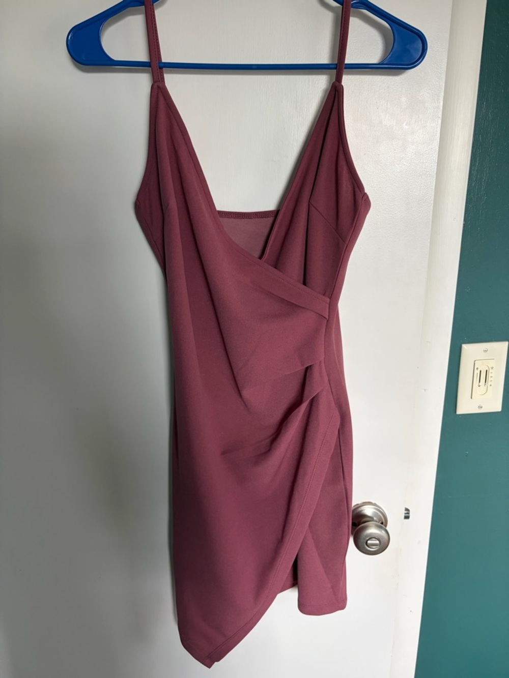 Women's Sleeveless Wrap-Front Dress in Dusty Rose
